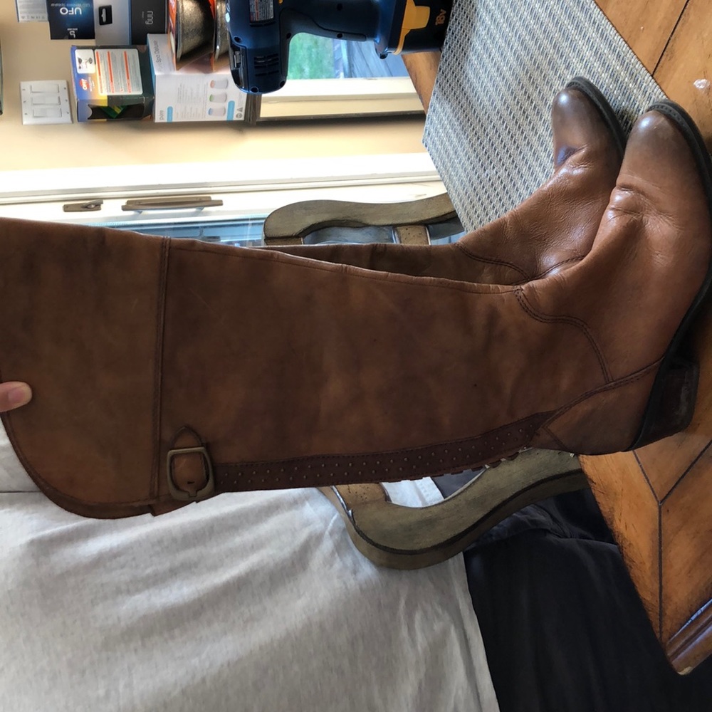 Brown over the knee boots